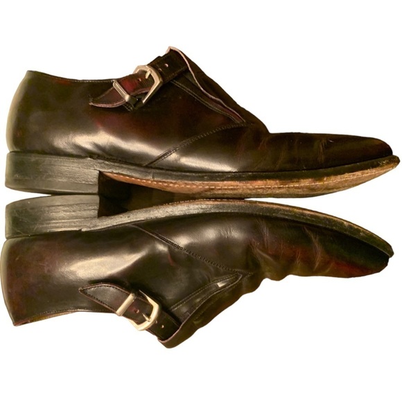 Johnston & Murphy Aristocrat Mens Burgundy Oxfords Size 9.5 with Side Buckle main image 4